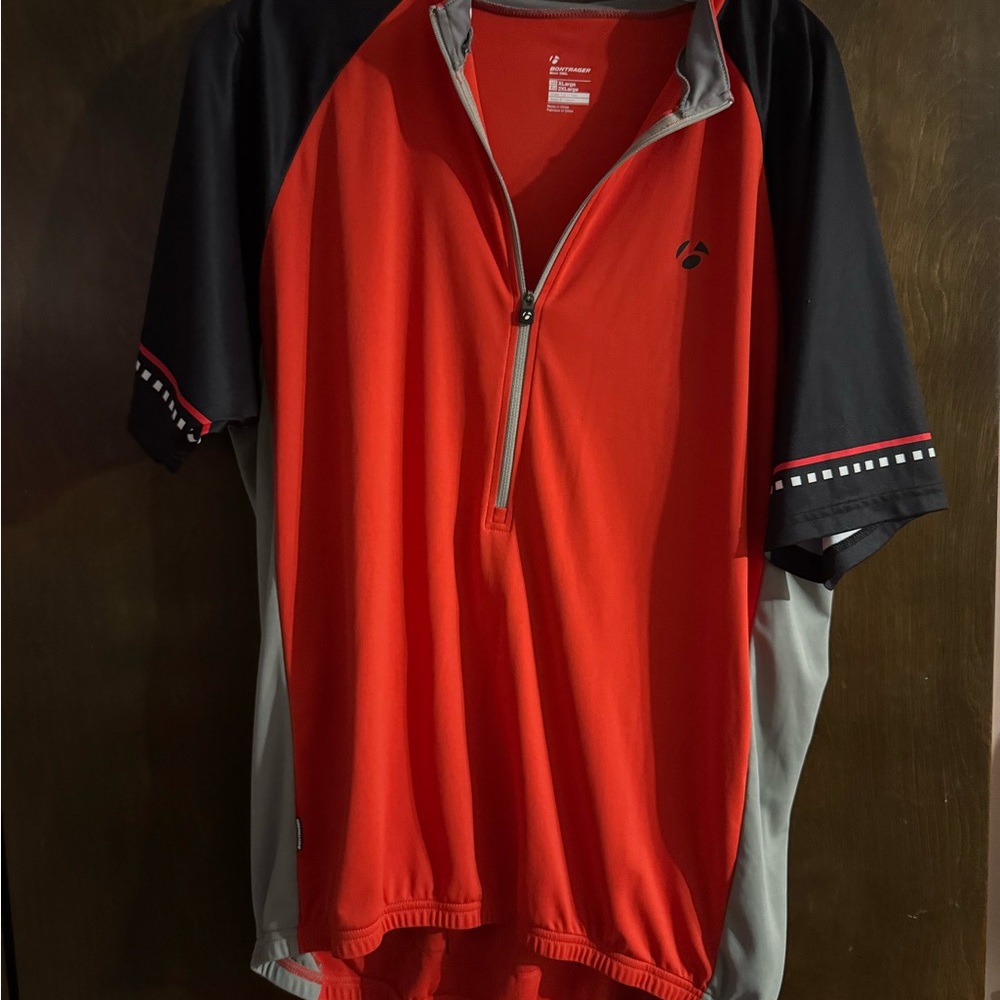 BONTRAGER Men's Red and Black Cycling Shirt XL